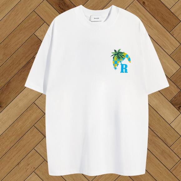 Men's White Short-Sleeve Rhude - Picture 1 of 4